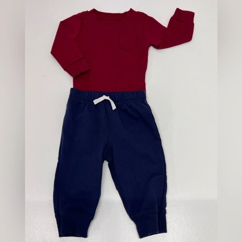 Carter's 4 Piece Infant Baby Set ‘Happiest  Camper’ Pants Long Sleeve Bodysuits